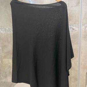 Black knit poncho